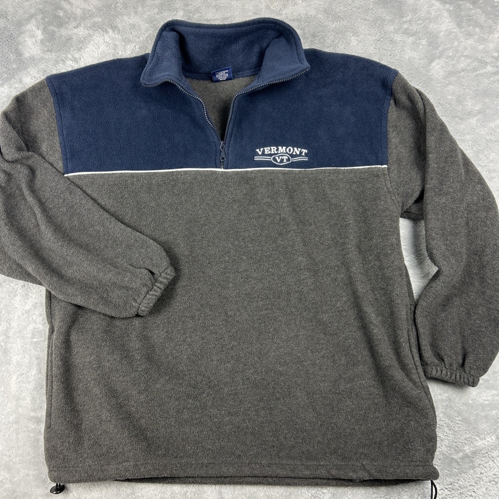 VTG Tipsy Fleece Jacket Mens 2XL 1/4‎ Zip Long Sleeve 2 Tone Color Block - Picture 4 of 7